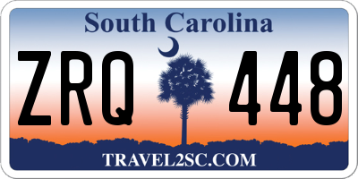 SC license plate ZRQ448