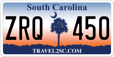 SC license plate ZRQ450
