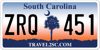 SC license plate ZRQ451