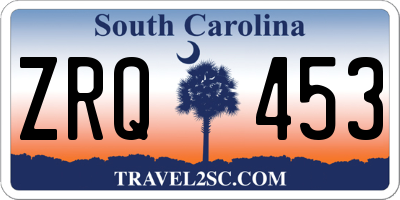 SC license plate ZRQ453