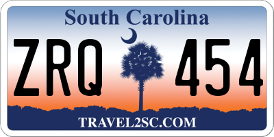 SC license plate ZRQ454