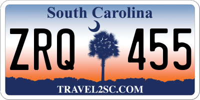 SC license plate ZRQ455