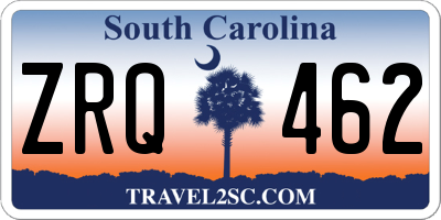 SC license plate ZRQ462