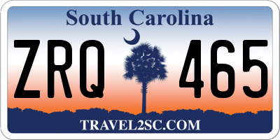 SC license plate ZRQ465