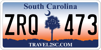 SC license plate ZRQ473
