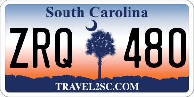 SC license plate ZRQ480