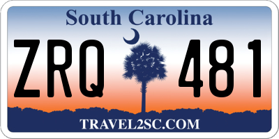 SC license plate ZRQ481