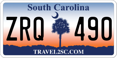 SC license plate ZRQ490