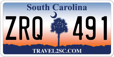 SC license plate ZRQ491