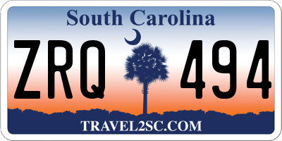 SC license plate ZRQ494