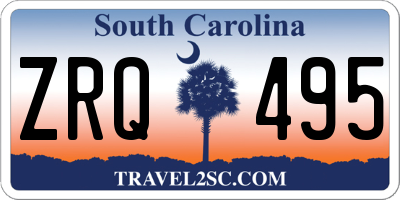 SC license plate ZRQ495