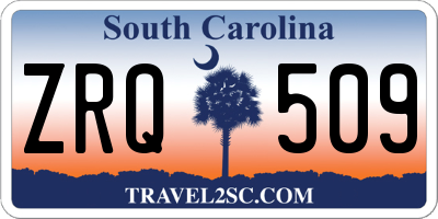 SC license plate ZRQ509