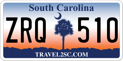 SC license plate ZRQ510