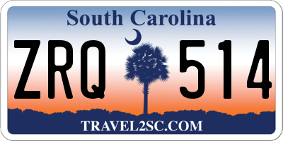 SC license plate ZRQ514