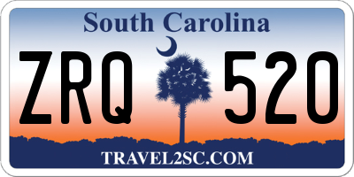 SC license plate ZRQ520