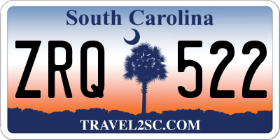 SC license plate ZRQ522