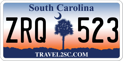 SC license plate ZRQ523