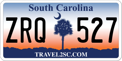 SC license plate ZRQ527