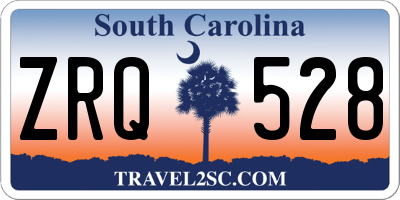 SC license plate ZRQ528