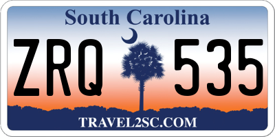 SC license plate ZRQ535