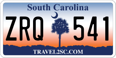 SC license plate ZRQ541