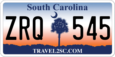 SC license plate ZRQ545