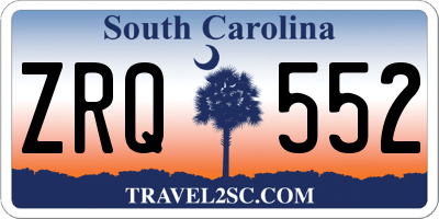 SC license plate ZRQ552