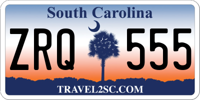 SC license plate ZRQ555