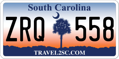 SC license plate ZRQ558