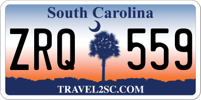 SC license plate ZRQ559