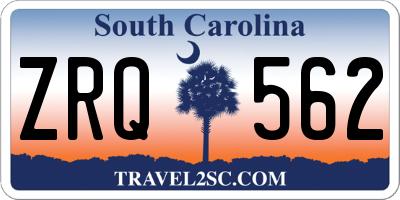 SC license plate ZRQ562