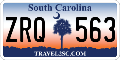 SC license plate ZRQ563