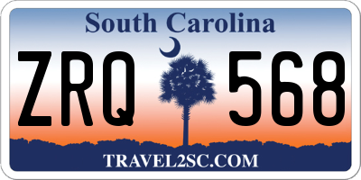 SC license plate ZRQ568