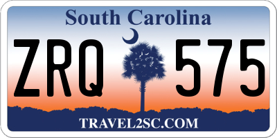 SC license plate ZRQ575