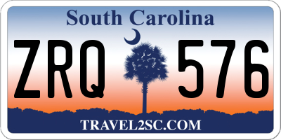 SC license plate ZRQ576