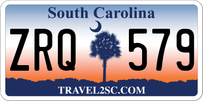 SC license plate ZRQ579