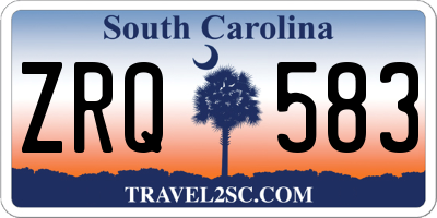 SC license plate ZRQ583