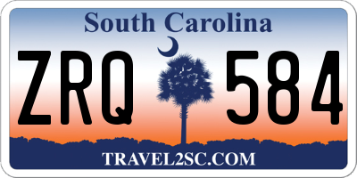 SC license plate ZRQ584