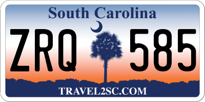 SC license plate ZRQ585