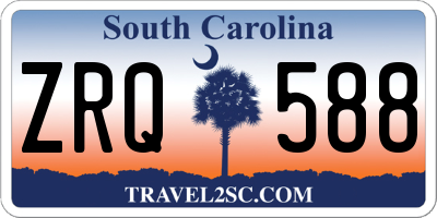 SC license plate ZRQ588