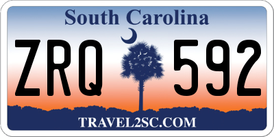 SC license plate ZRQ592