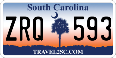 SC license plate ZRQ593