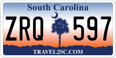SC license plate ZRQ597