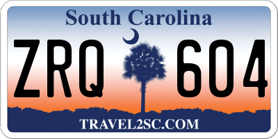 SC license plate ZRQ604