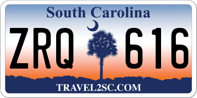 SC license plate ZRQ616