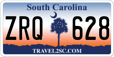 SC license plate ZRQ628