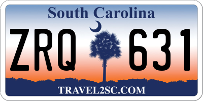 SC license plate ZRQ631