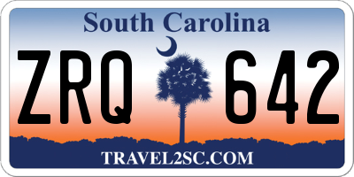 SC license plate ZRQ642