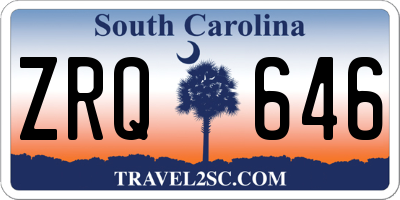 SC license plate ZRQ646