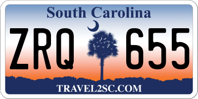 SC license plate ZRQ655